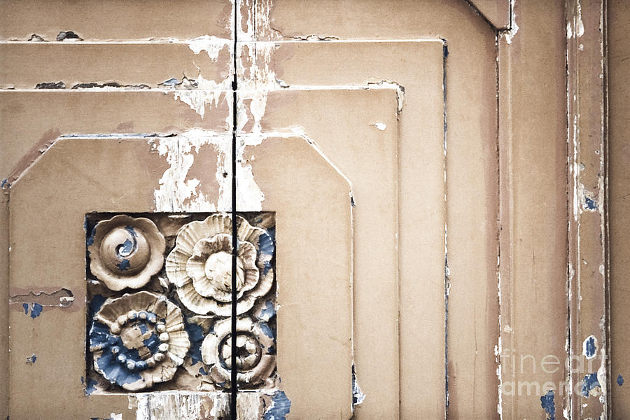 Carved Photograph - Wooden Flowers by Agnieszka Kubica Carved Photograph - Wooden Flowers by Agnieszka Kubica