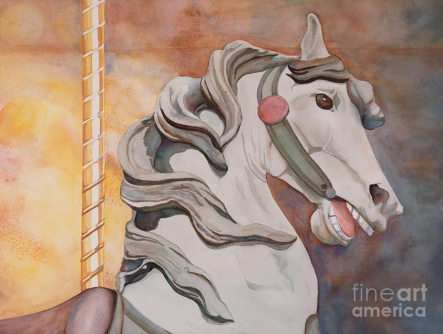 Horse Painting - Wooden Horse by Margaret Westcamp
