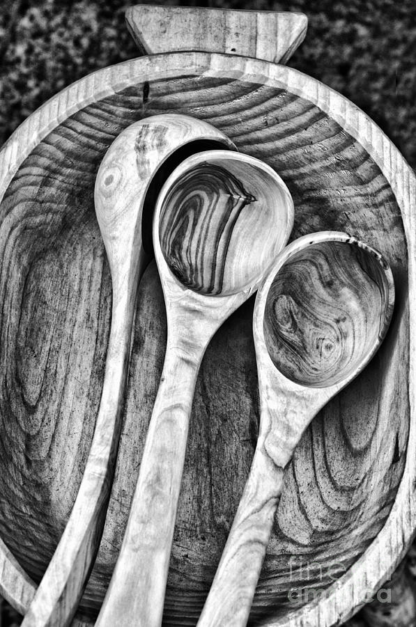 Wooden ladles Photograph by Silvia Ganora