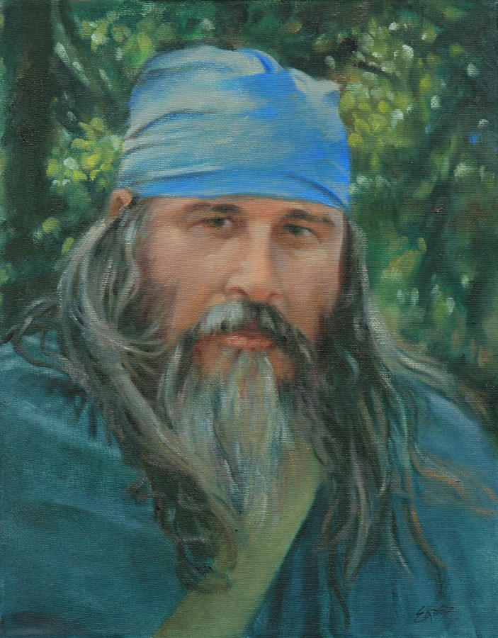 Woodsman Painting by Linda Eades Blackburn