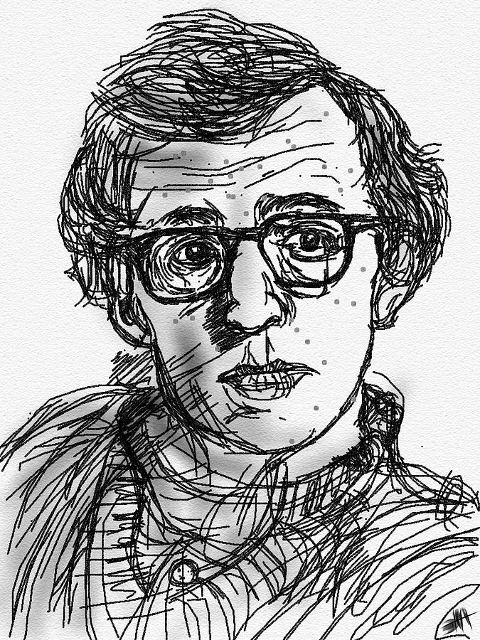 Woody Allen Drawing - Woody Allen Fine Art Print