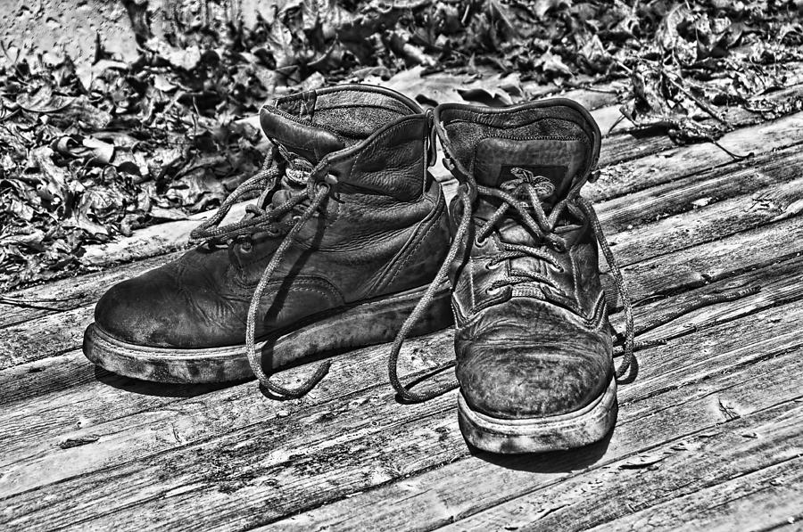 Working Boots Photograph by Cathy Kovarik