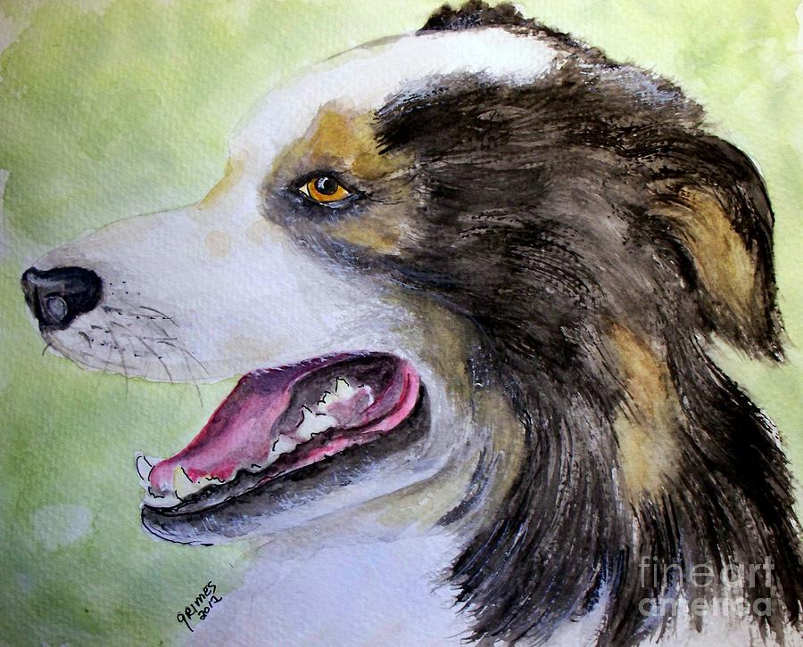 Working Dog Painting by Carol Grimes