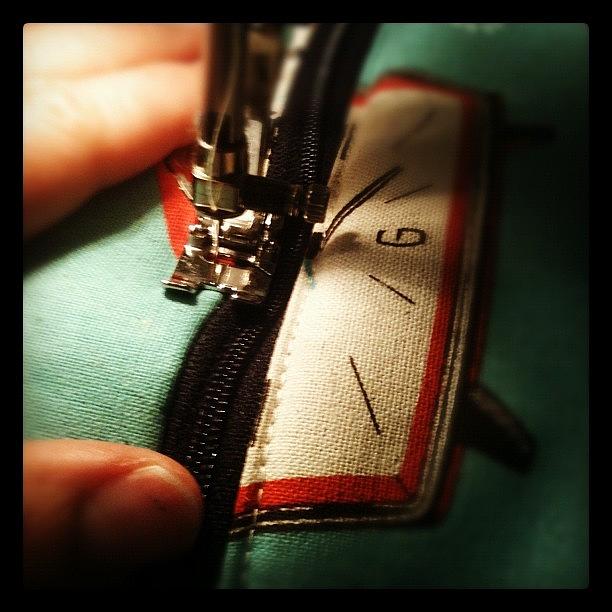 Sewing Photograph - Working On Some Top Stitching by Fern Fiddlehead