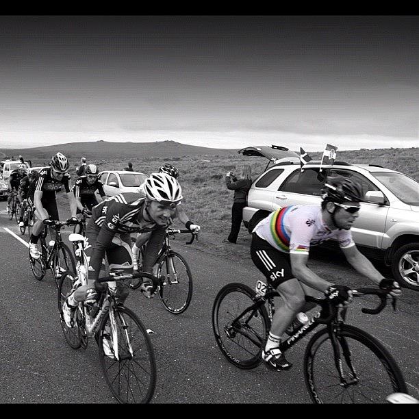 Awesome Photograph - World Champ Mark Cavendish Riding Stage by James Peto