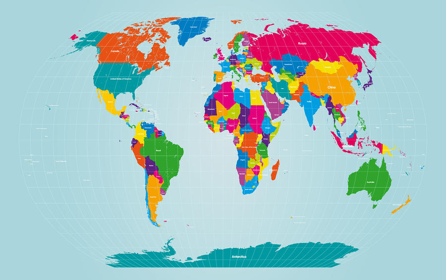 World Map by Michael Tompsett