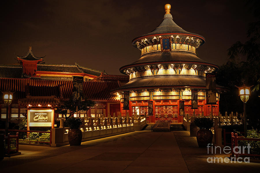 World Showcase - China Pavillion Photograph by AK Photography