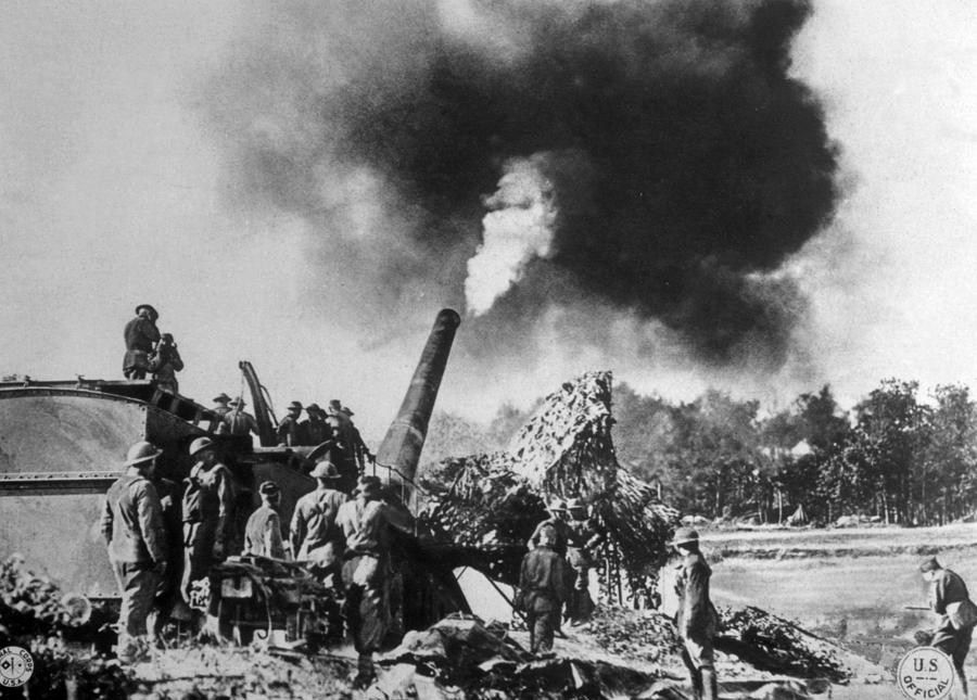 World War I, American Artillery Firing Photograph by Everett - Pixels