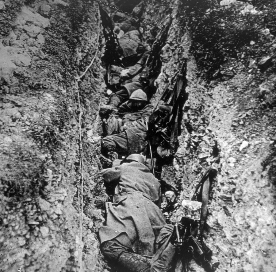 1910s Photograph - World War I, French Soldiers Resting by Everett
