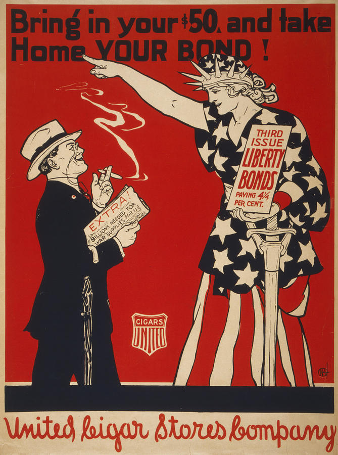 World War I, Poster Showing Liberty Photograph by Everett