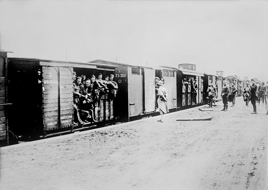 World War I, U.s. Soldiers Aboard Photograph by Everett | Fine Art America