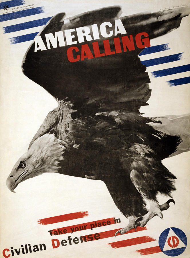 Eagle Photograph - World War II, America Calling. Civil by Everett
