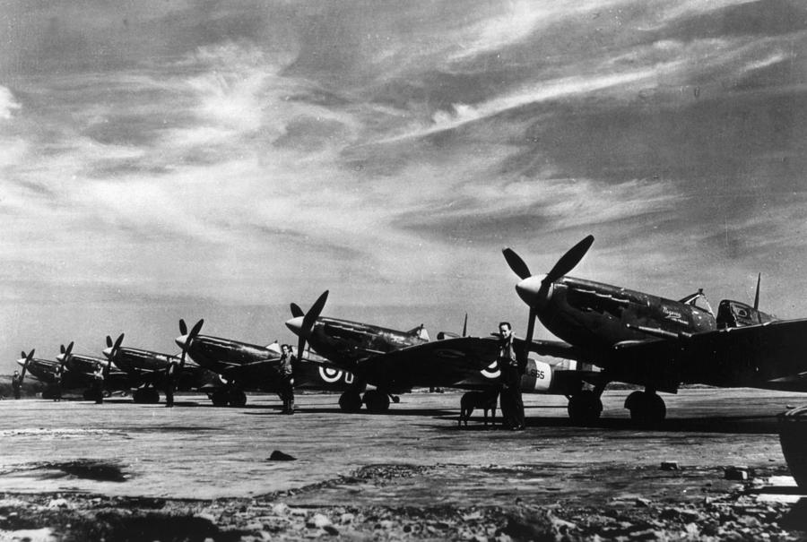 1940s Photograph - World War II, British Spitfire Planes by Everett
