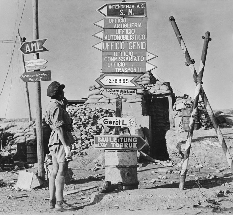 World War Ii Signposts Printed Photograph By Everett