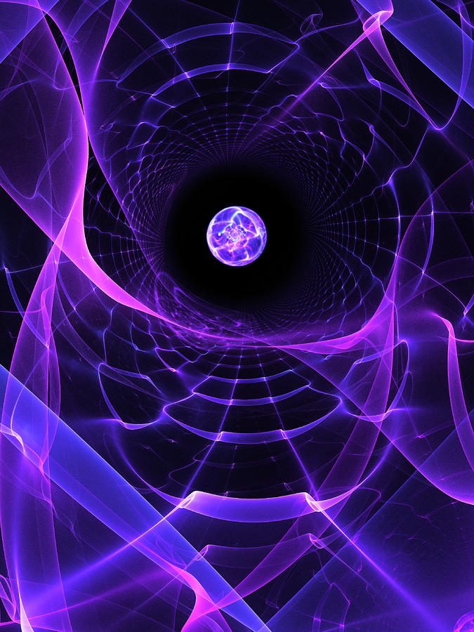 Space Digital Art - Wormhole by Pam Blackstone