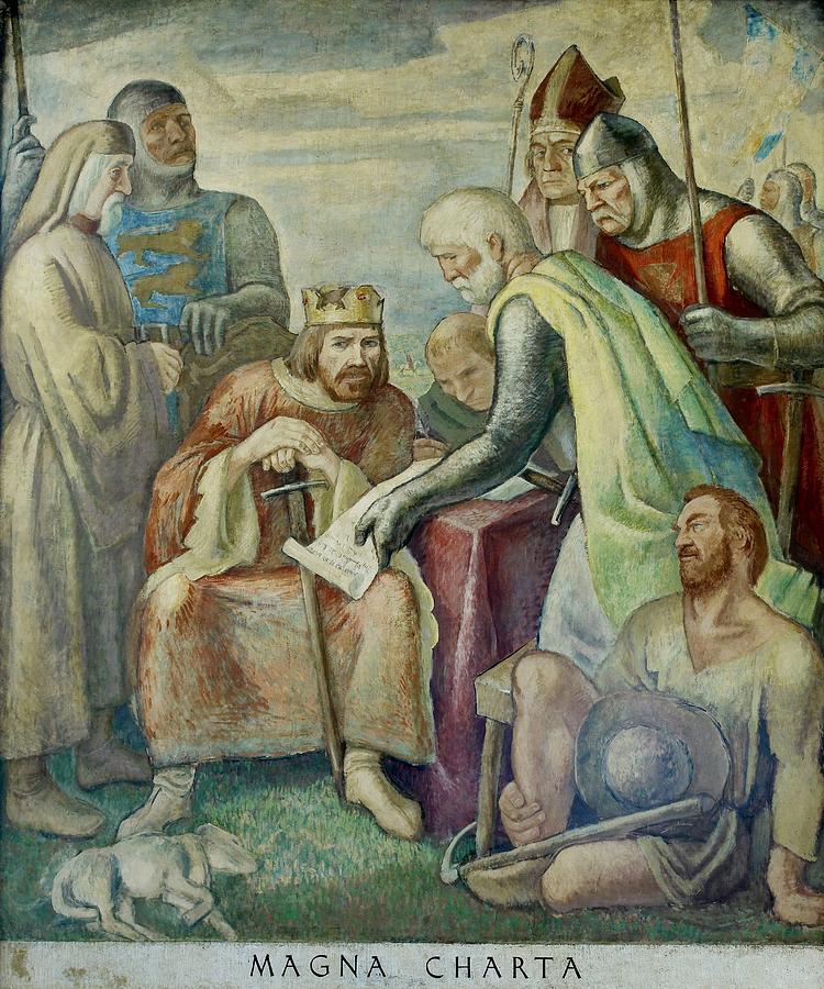 Wpa Mural. Magna Charta Boardman Photograph by Everett