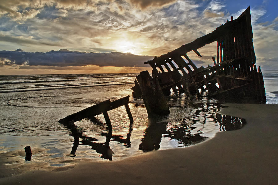 Wreck of the Peter Iredale Photograph by Wade Aiken