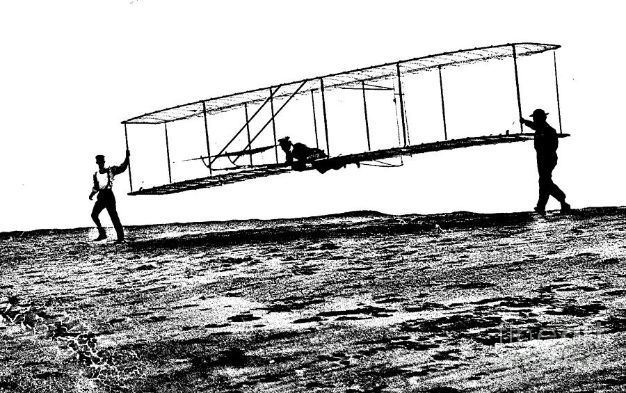 Wright Brothers Start Glide Litho Photograph by Padre Art