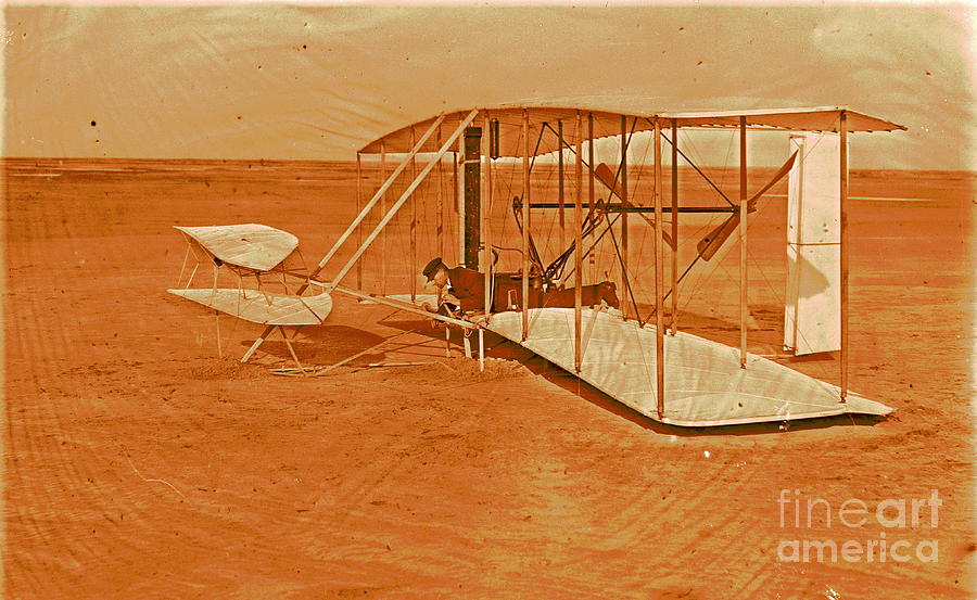 Wright Brothers Unsuccessful Early Flight Photograph by Padre Art