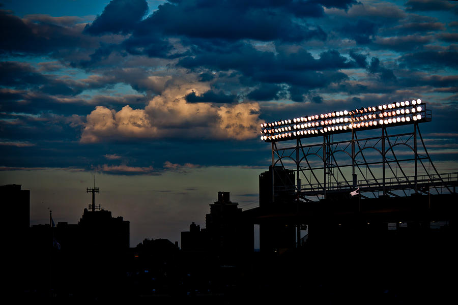 Wrigley Field Light Stand Photograph by Anthony Doudt