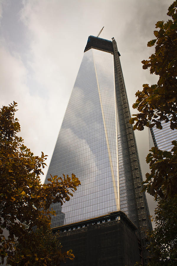 New York City Photograph - WTC 1 Fall Foliage by Teresa Mucha