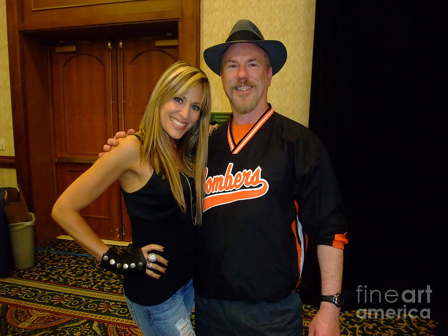 WWE Ring Announcer Lilian Garcia and myself Photograph by Jim Fitzpatrick