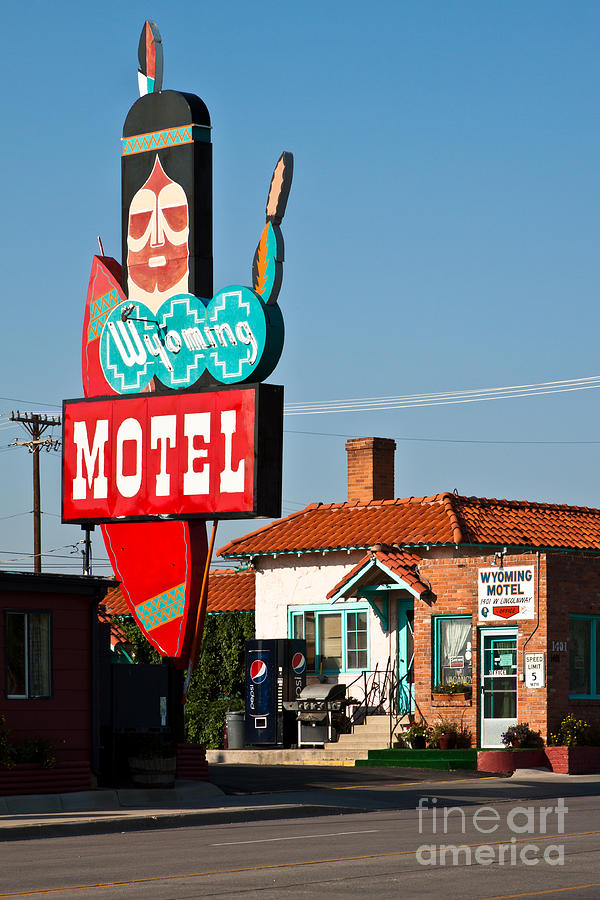Wyoming Motel Photograph by Lawrence Burry