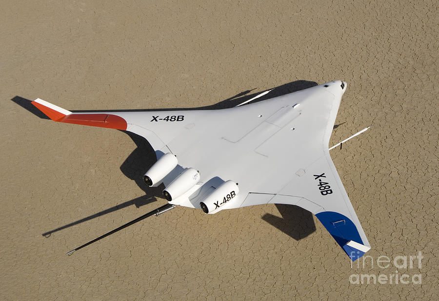 Airplane Photograph - X-48b Blended Wing Body Unmanned Aerial by Stocktrek Images