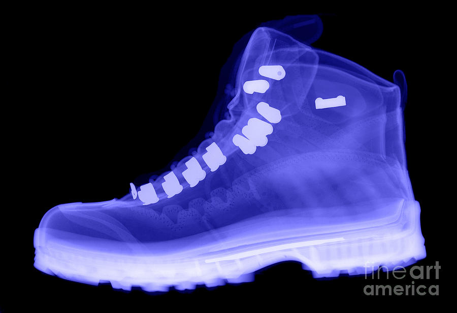 X-ray Of A Hiking Boot Photograph by Ted Kinsman
