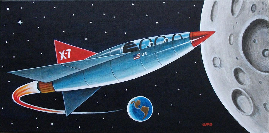 Inside a rocket original artwork