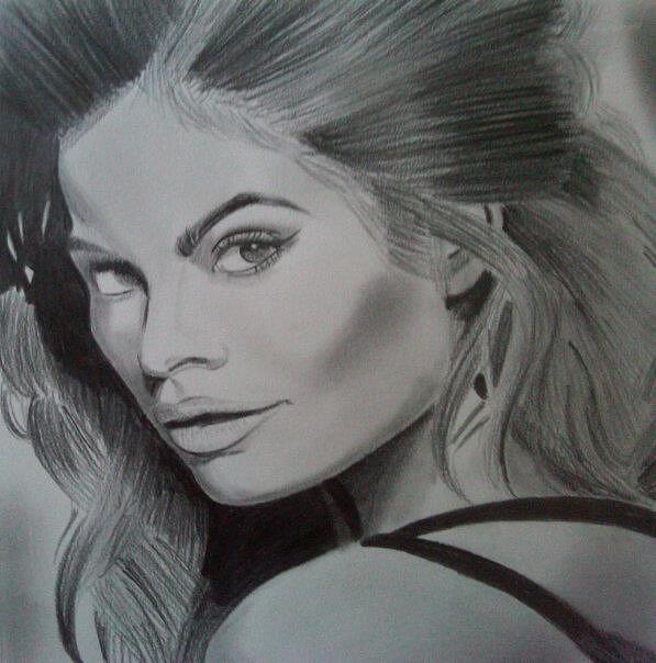 Ximena Navarrete Drawing by Moises Silva | Fine Art America