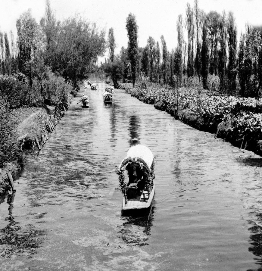 Xochimilco Mexico - floating gardens and canal - c 1931 Photograph by International  Images