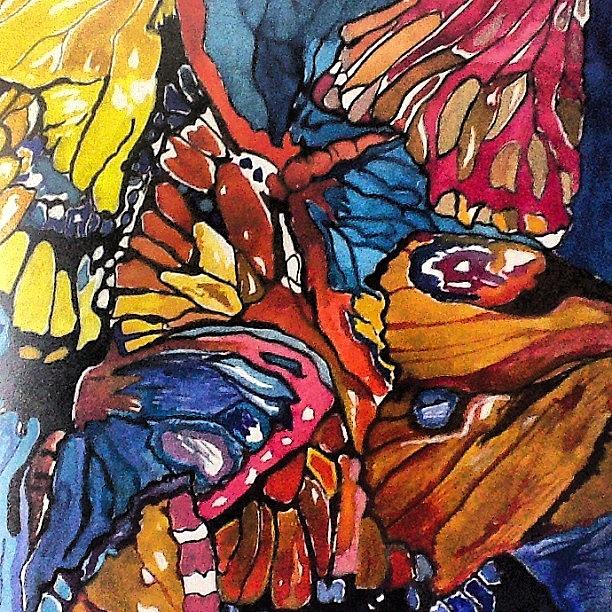 Butterfly Painting - Butterflies Wings........ #1 by Sandra Lira