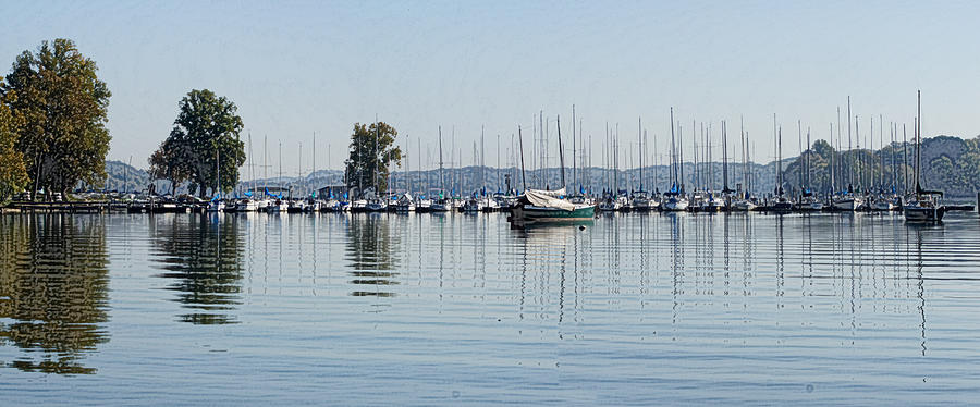 Sailboats Digital Art - Concord Yacht Club by Bill Kennedy Sailboats Digital Art - Concord Yacht Club by Bill Kennedy