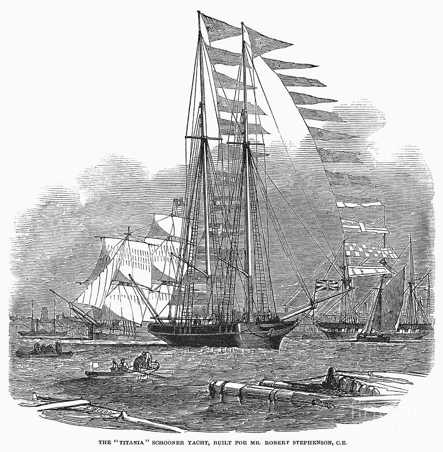 Yacht: Titania, 1850 Photograph by Granger