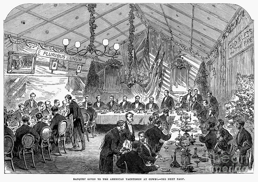 1867 Photograph - Yachting Banquet, 1867 by Granger