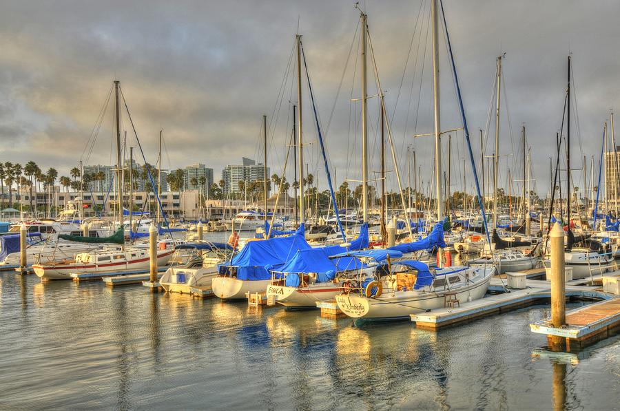 Yachts On A Lazy Afternoon Photograph by Richard Omura