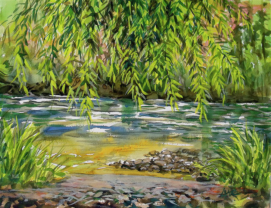 River Painting - Yakima River by Lynne Haines