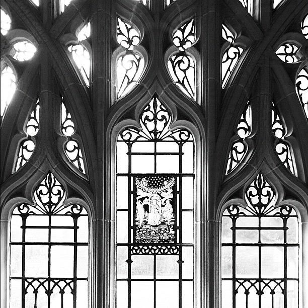 Architecture Photograph - #yale #library #windows #gothic by Stephen Whitaker
