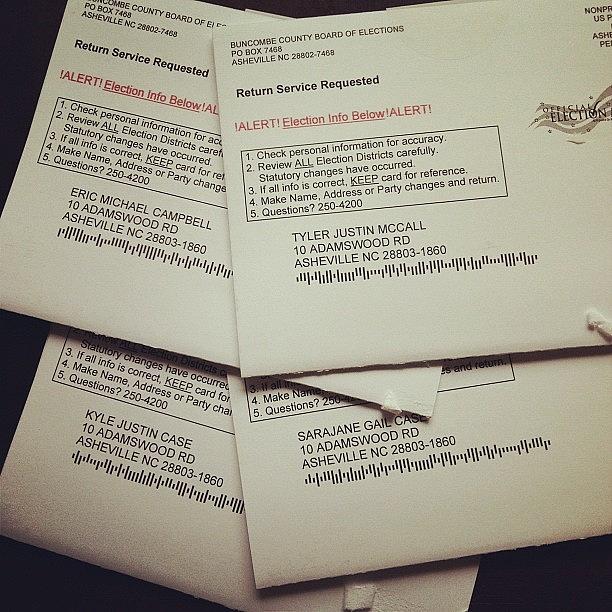 Voting Photograph - Yay Voter Registration Cards Just Came by Tyler McCall