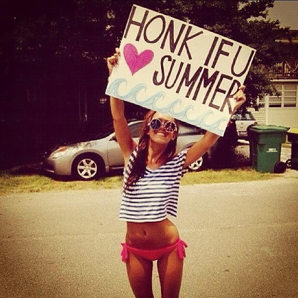 Summer Photograph - Yeah Summer!! #summer #honk #love by Isidora Leyton