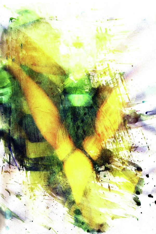 Yellow Abstract Digital Art by Andrea Barbieri