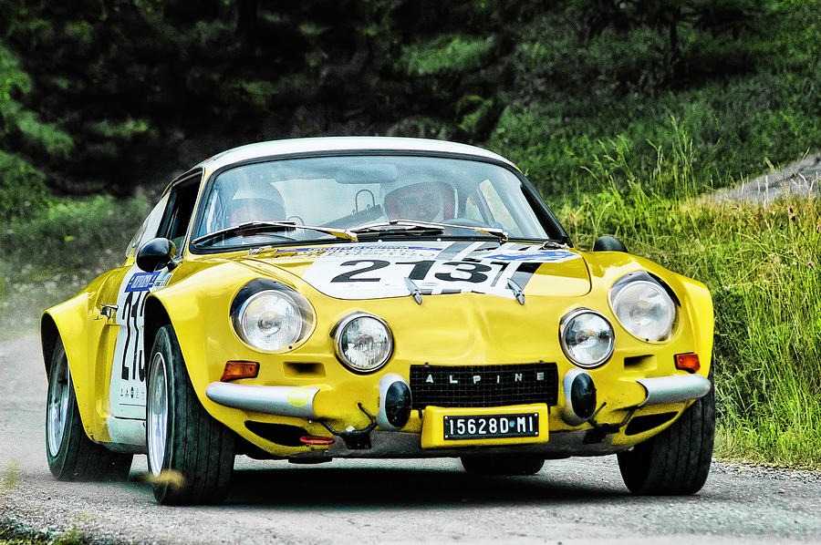 Yellow Alpine Renault Photograph by Alain De Maximy | Fine Art America