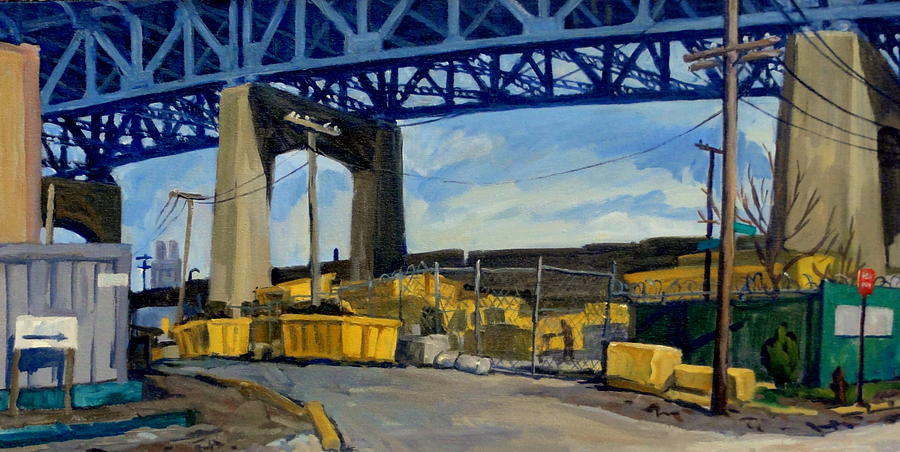 Yellow and Blue Brooklyn Painting by Thor Wickstrom
