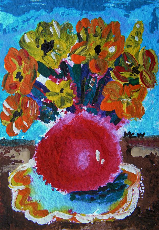 Yellow Flowers Painting - Yellow and Orange Jubilee by Mary Carol Williams