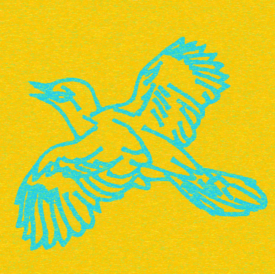 Yellow Bird Painting by Steve Fields
