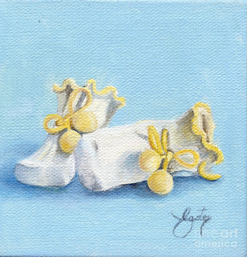 Yellow Booties Painting by Daniela Easter