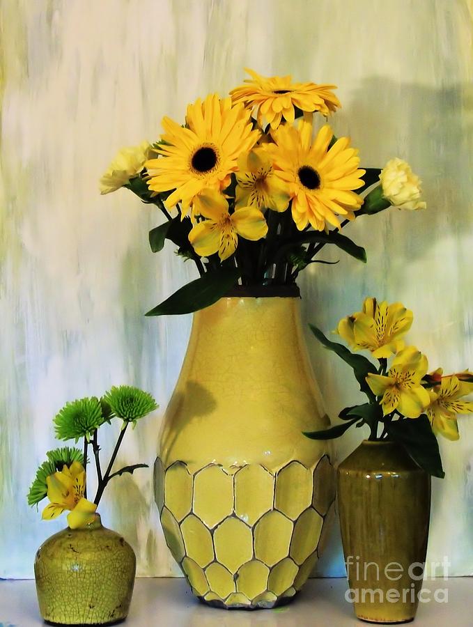 Still Life Photograph - Yellow Bouquets by Marsha Heiken