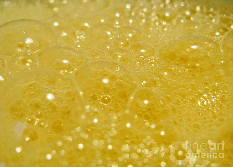 Abstract Photograph - Yellow bubbles by Ausra Huntington nee Paulauskaite