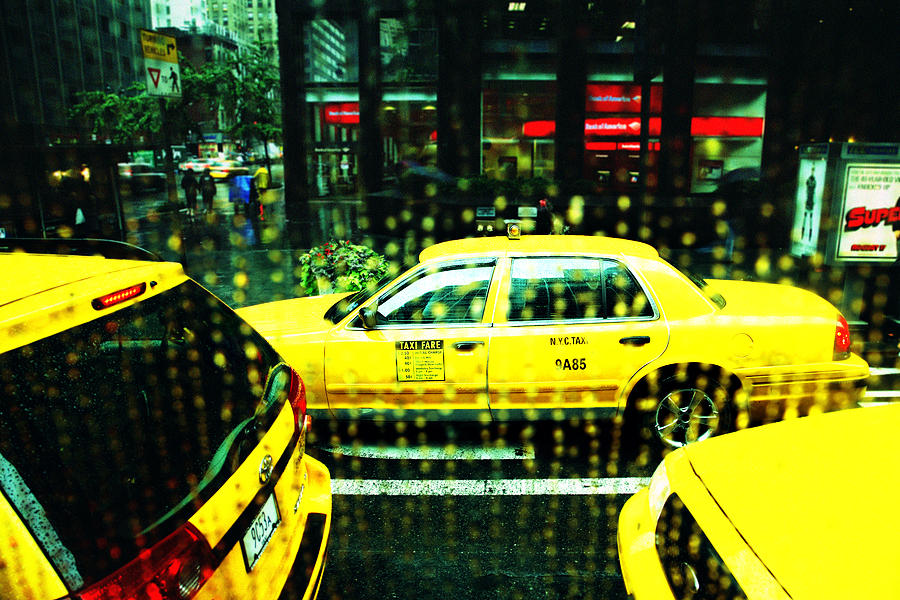 Yellow Cabs Photograph by David Harding